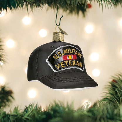 Veteran's Cap Ornament - Nifty Decor & More