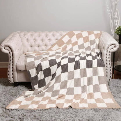 Vibrant Multicolor Checkered Reversible Throw Blanket, Cuddle - Ready Cozy Home Essential, Fabulous Gift Idea - Nifty Decor & More