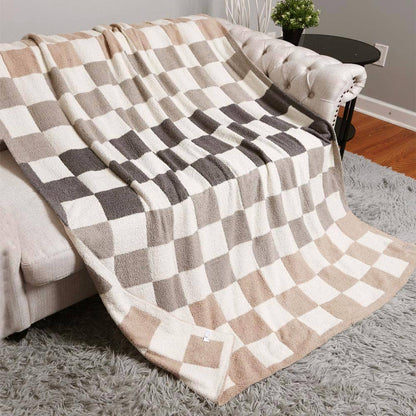 Vibrant Multicolor Checkered Reversible Throw Blanket, Cuddle - Ready Cozy Home Essential, Fabulous Gift Idea - Nifty Decor & More