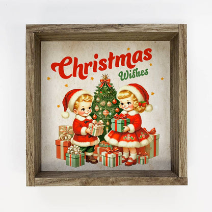 Vintage 1950s Christmas Signs with Retro Santa - Nifty Decor & More