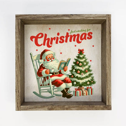Vintage 1950s Christmas Signs with Retro Santa Christmas