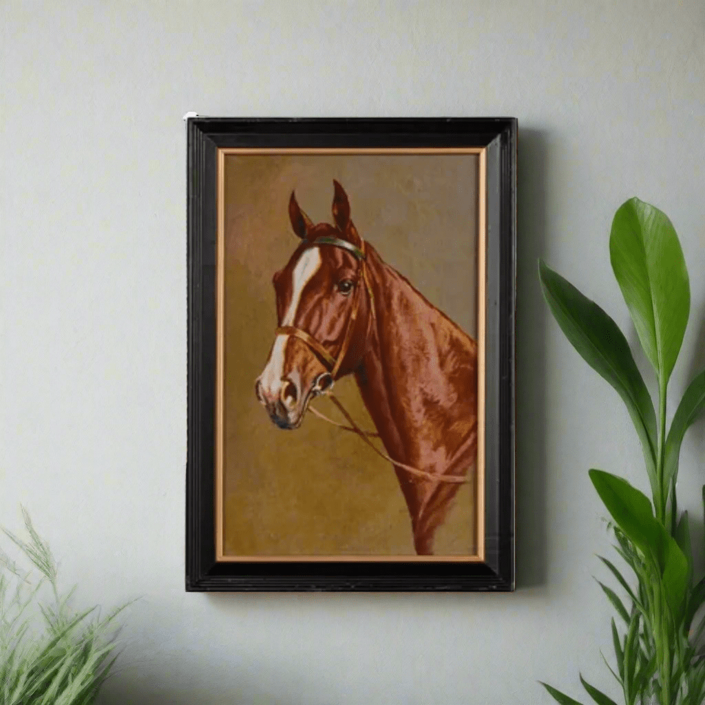 No for Home Decor, Rustic Equine Decor, Equestrian Gift Idea & Vintage Wall Art Brown