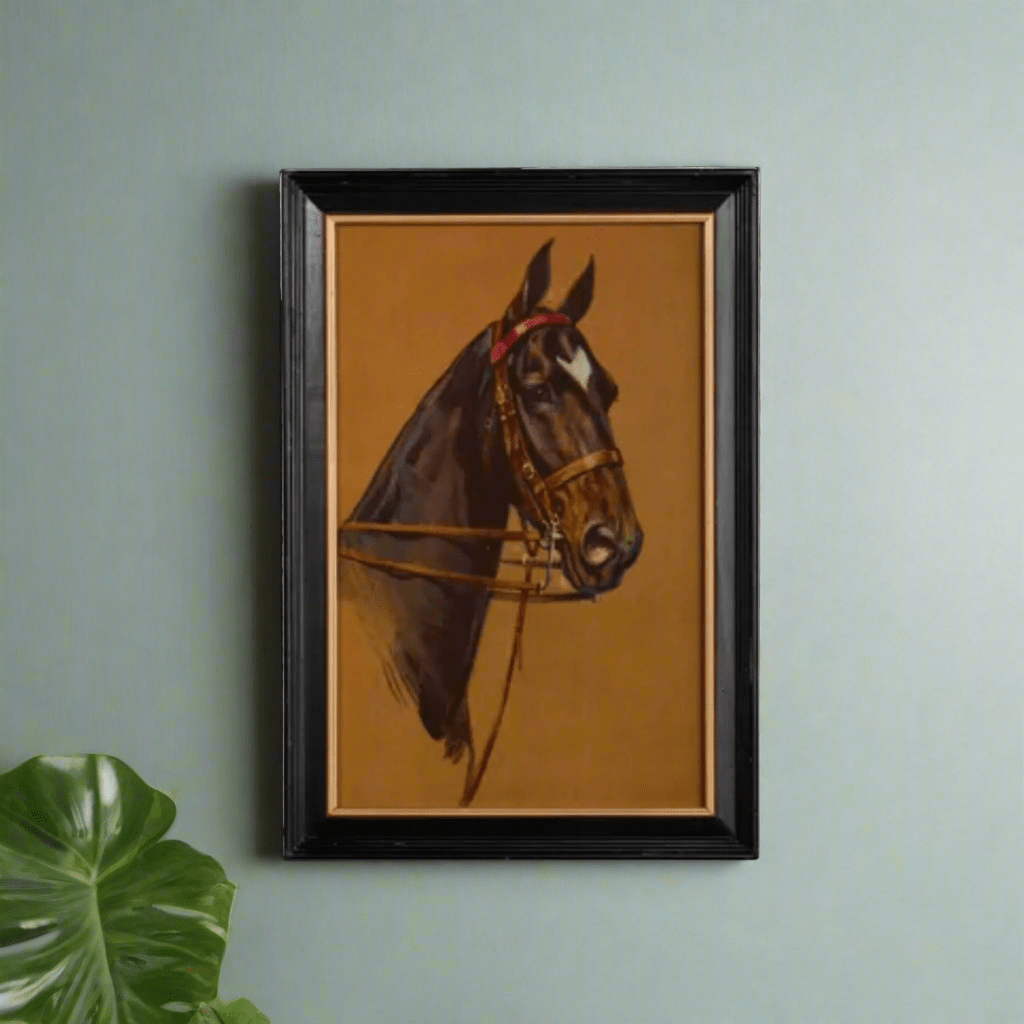 No for Home Decor, Rustic Equine Decor, Equestrian Gift Idea & Vintage Wall Art Dark Brown