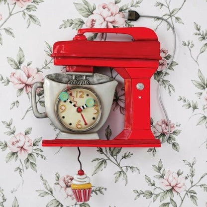 Vintage Red Mixer Clock - Nifty Decor & More