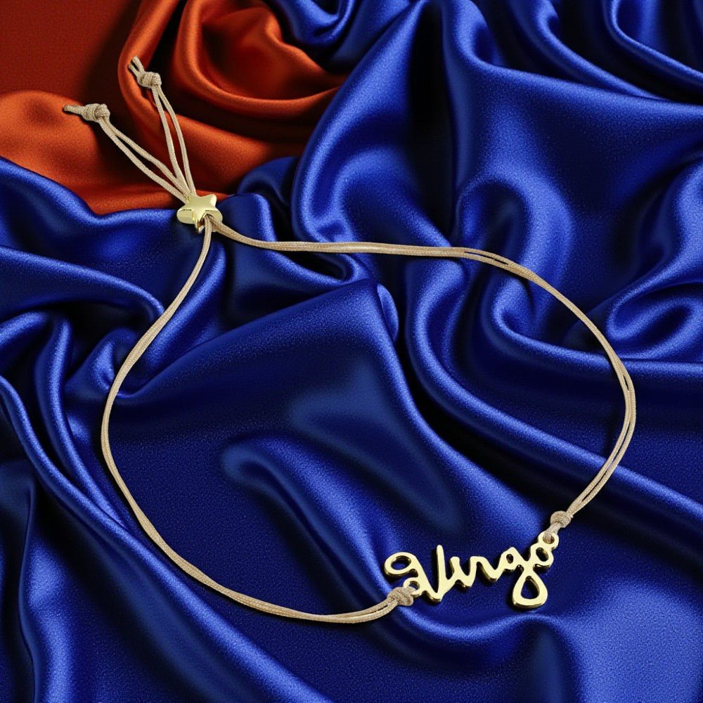 VIRGO Zodiac Cord Bracelet Gold - August 23 - September 22 - Nifty Decor & More