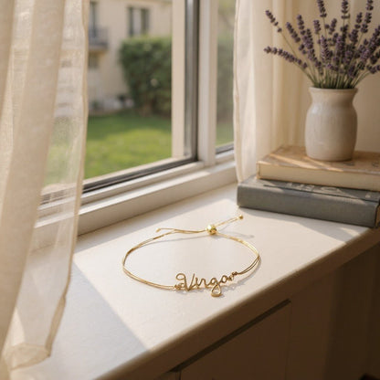 VIRGO Zodiac Cord Bracelet Gold - August 23 - September 22 - Nifty Decor & More
