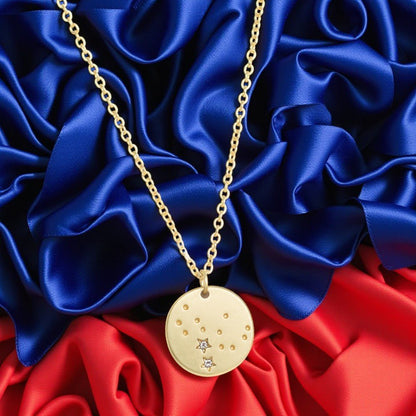 VIRGO Zodiac Necklace - Gold - (Aug 23 - Sept 22) - Nifty Decor & More