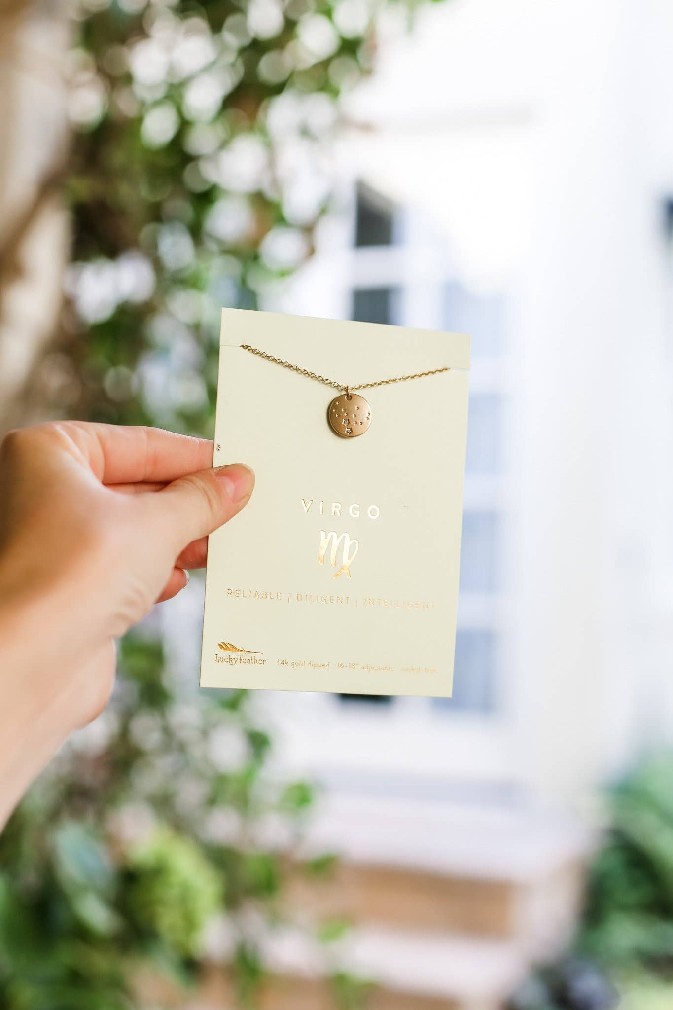 VIRGO Zodiac Necklace - Gold - (Aug 23 - Sept 22) - Nifty Decor & More