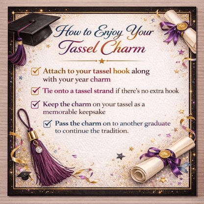 Volleyball Graduation Tassel Charm - Nifty Decor & More