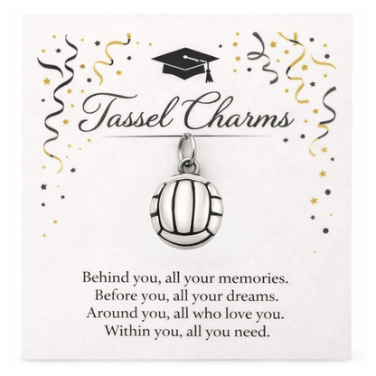 Volleyball Graduation Tassel Charm - Nifty Decor & More