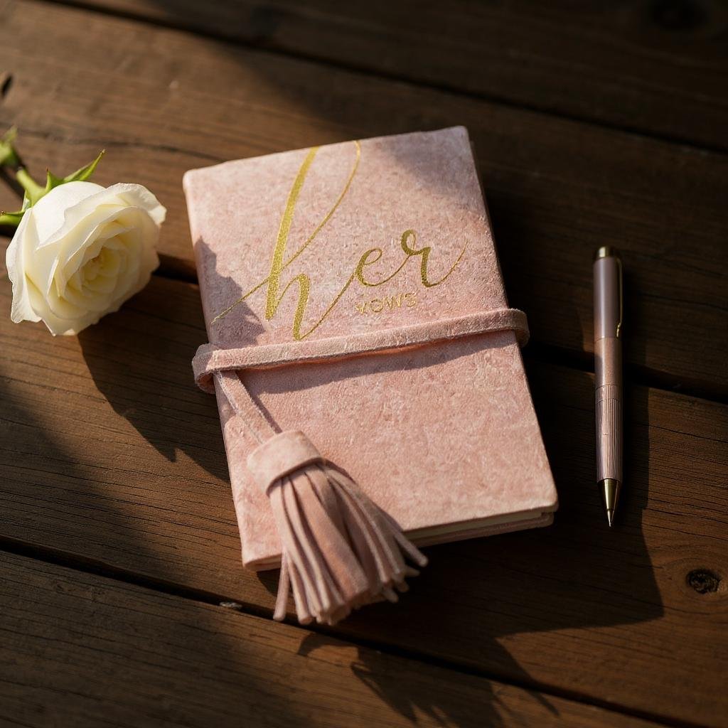 Vow Book for Wedding Day, His Her and Ours Styles, Proposal & Ceremony Memory, Perfect Bridal Gift Supplies