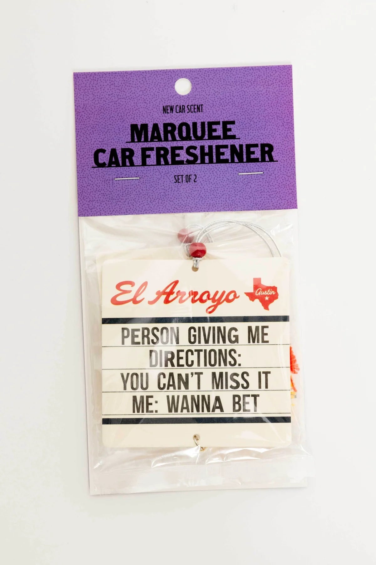 Wanna Bet - Marquee Car Freshener (2 Pack) - Nifty Decor & More