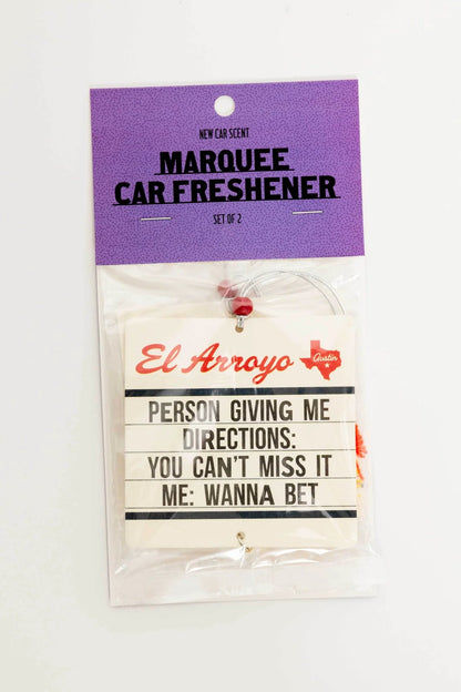 Wanna Bet - Marquee Car Freshener (2 Pack) - Nifty Decor & More