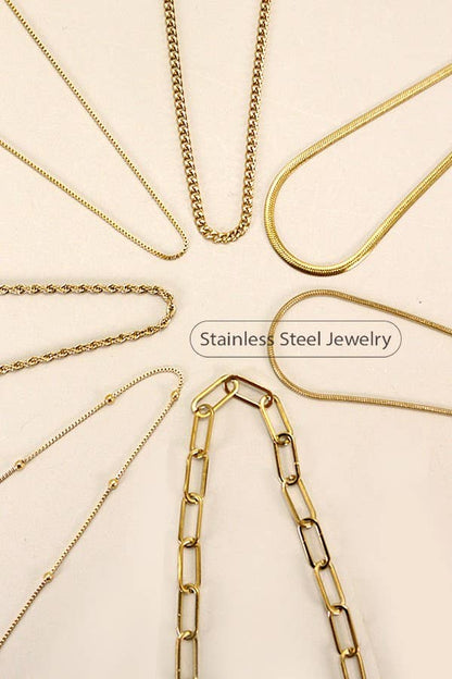 Waterproof Stainless Steel Necklace, Tarnish - Free Statement Jewelry, Ideal Gift for Trendsetters - Nifty Decor & More