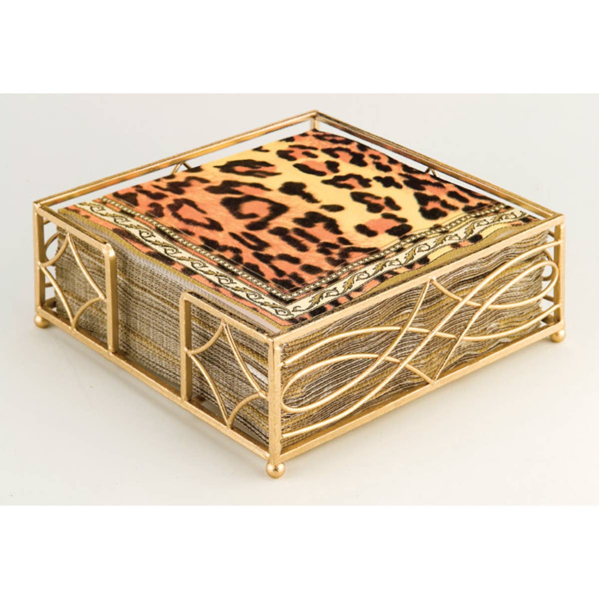 Wave Gold Leaf Paper Lunch Napkin, Elegant Metallic Design, Perfect for Chic Events, Stylish Hostess Gift - Nifty Decor & More