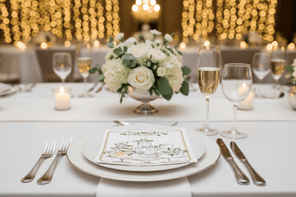Wedding Cakes Paper Cocktail Napkin Pack of 20 - Nifty Decor & More