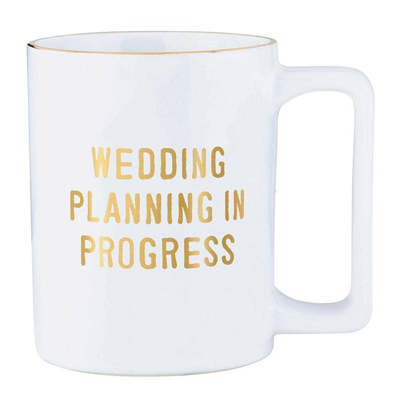 Wedding Planning Gold Foil Organic Mug - Nifty Decor & More