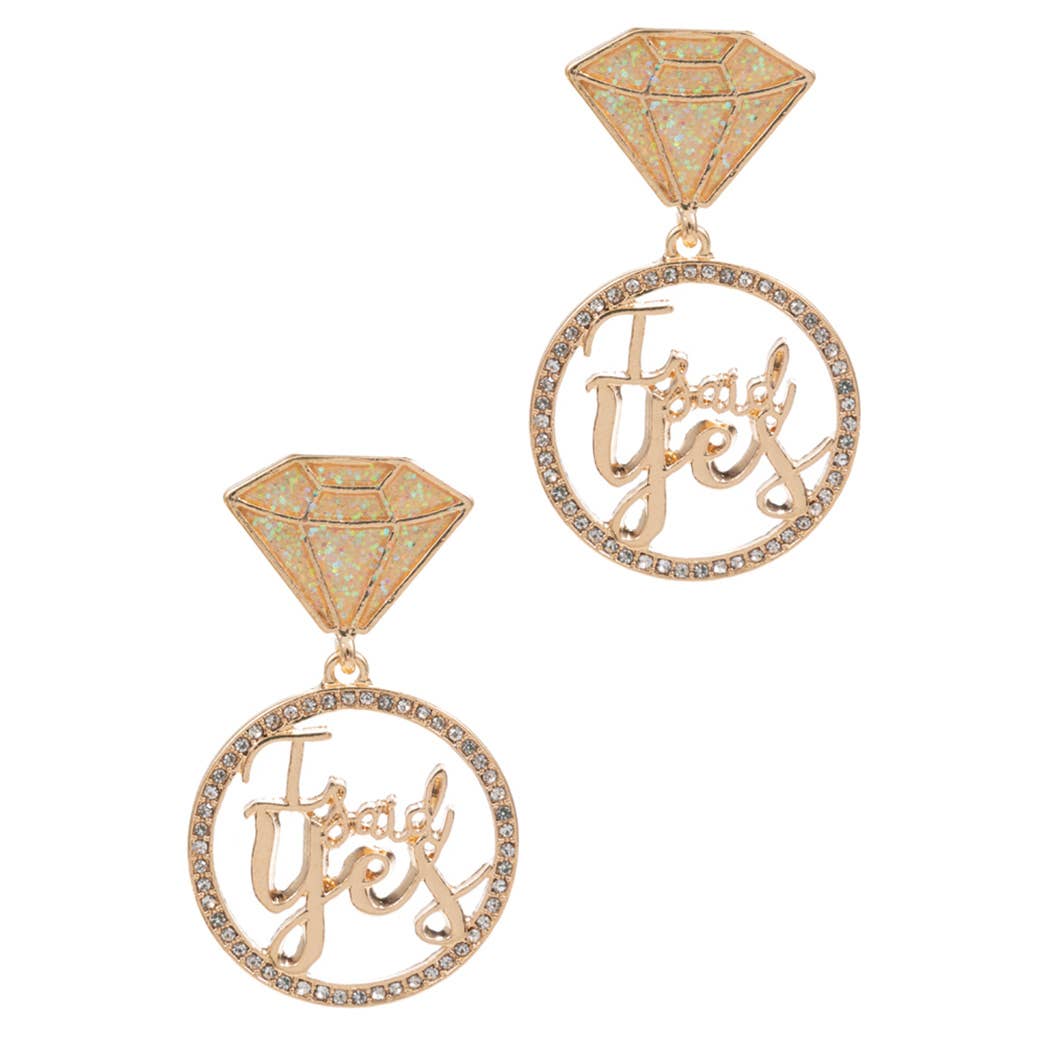 Wedding Ring Post Earrings - Nifty Decor & More