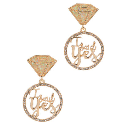 Wedding Ring Post Earrings - Nifty Decor & More