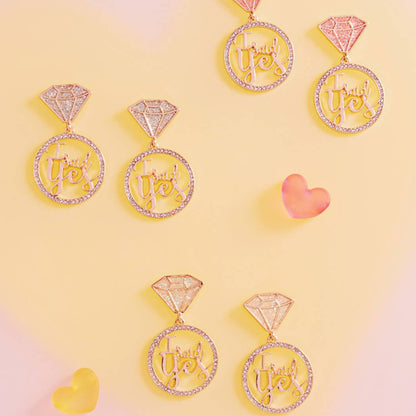 Wedding Ring Post Earrings - Nifty Decor & More