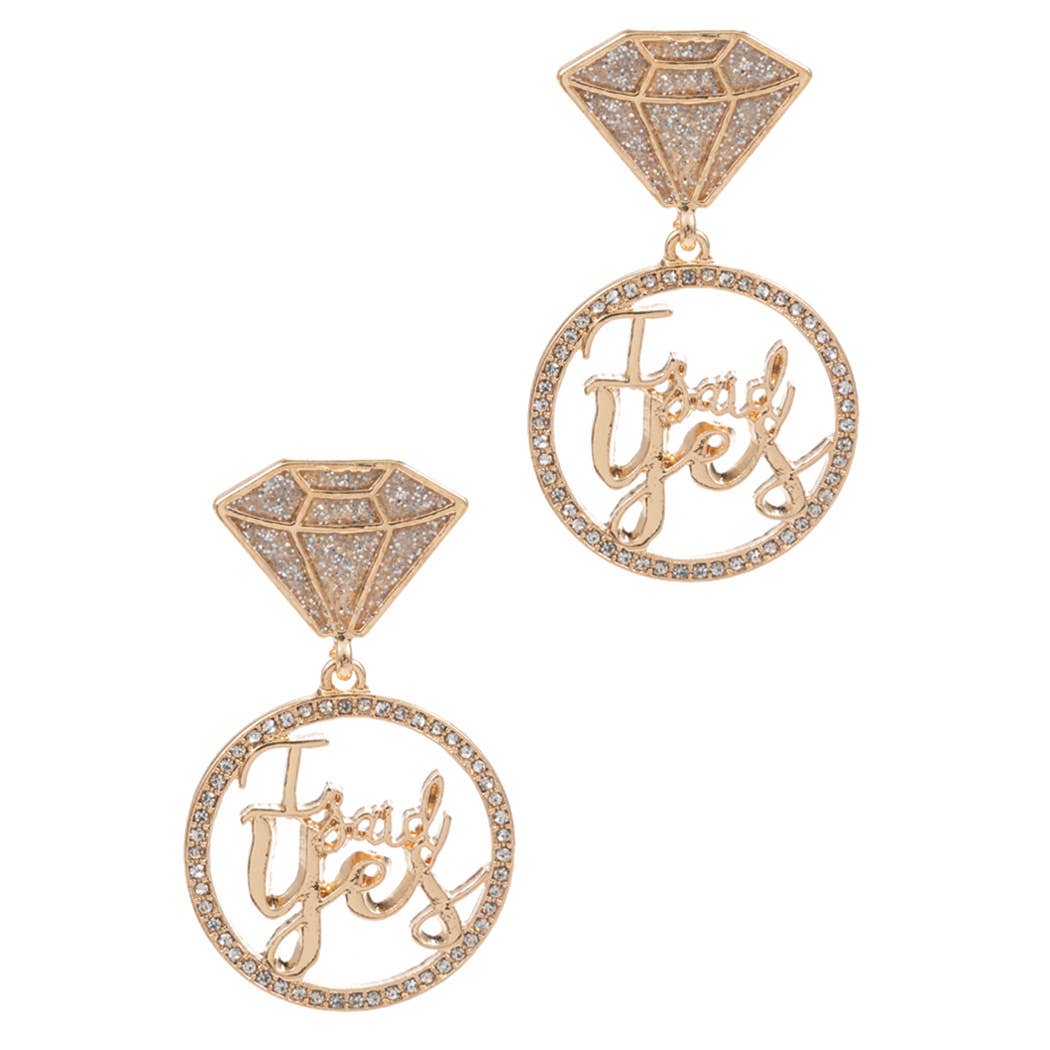 Wedding Ring Post Earrings - Nifty Decor & More