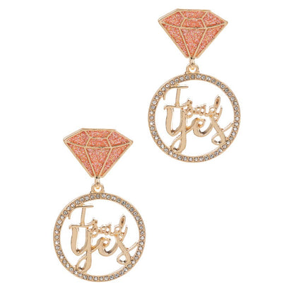 Wedding Ring Post Earrings - Nifty Decor & More