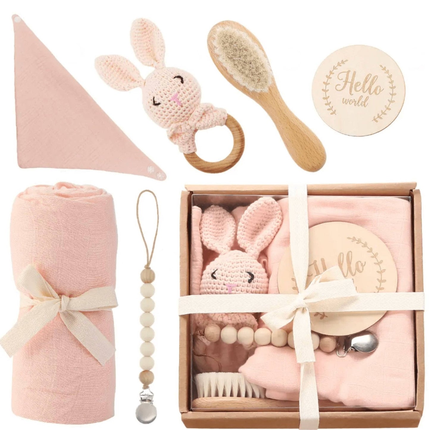 Welcome Baby Gift Box - Charming 6 - Piece Set for Newborns - Nifty Decor & More