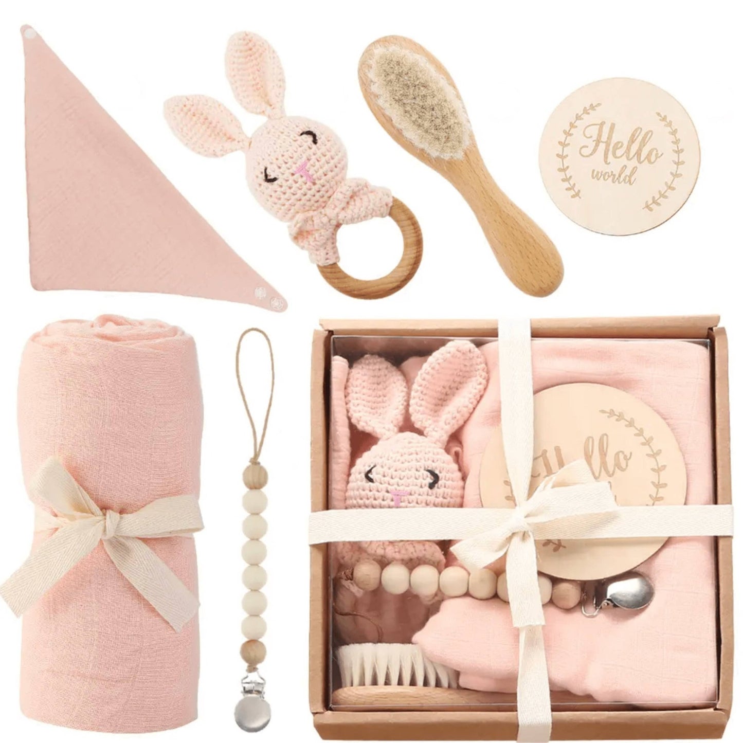 Welcome Baby Gift Box - Charming 6 - Piece Set for Newborns - Nifty Decor & More