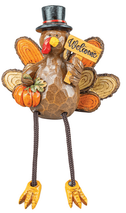 Welcome Harvest Turkey Dangle Legs - Nifty Decor & More