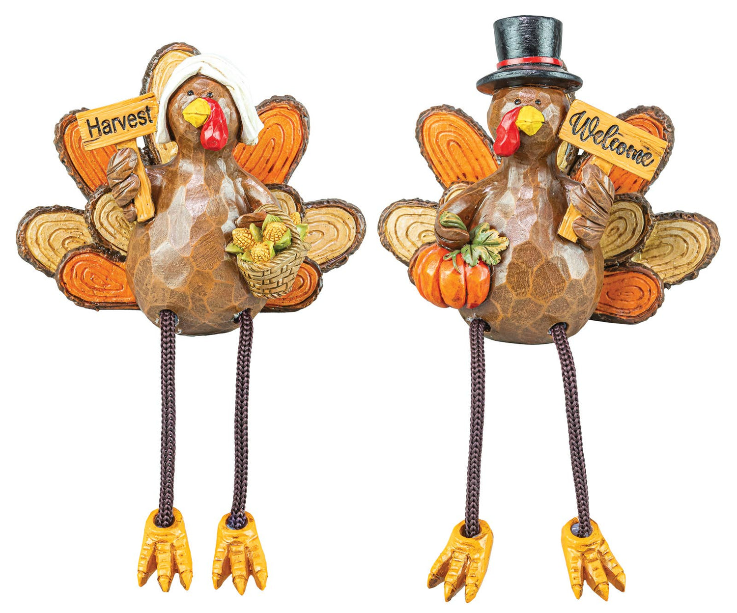 Welcome Harvest Turkey Dangle Legs - Nifty Decor & More