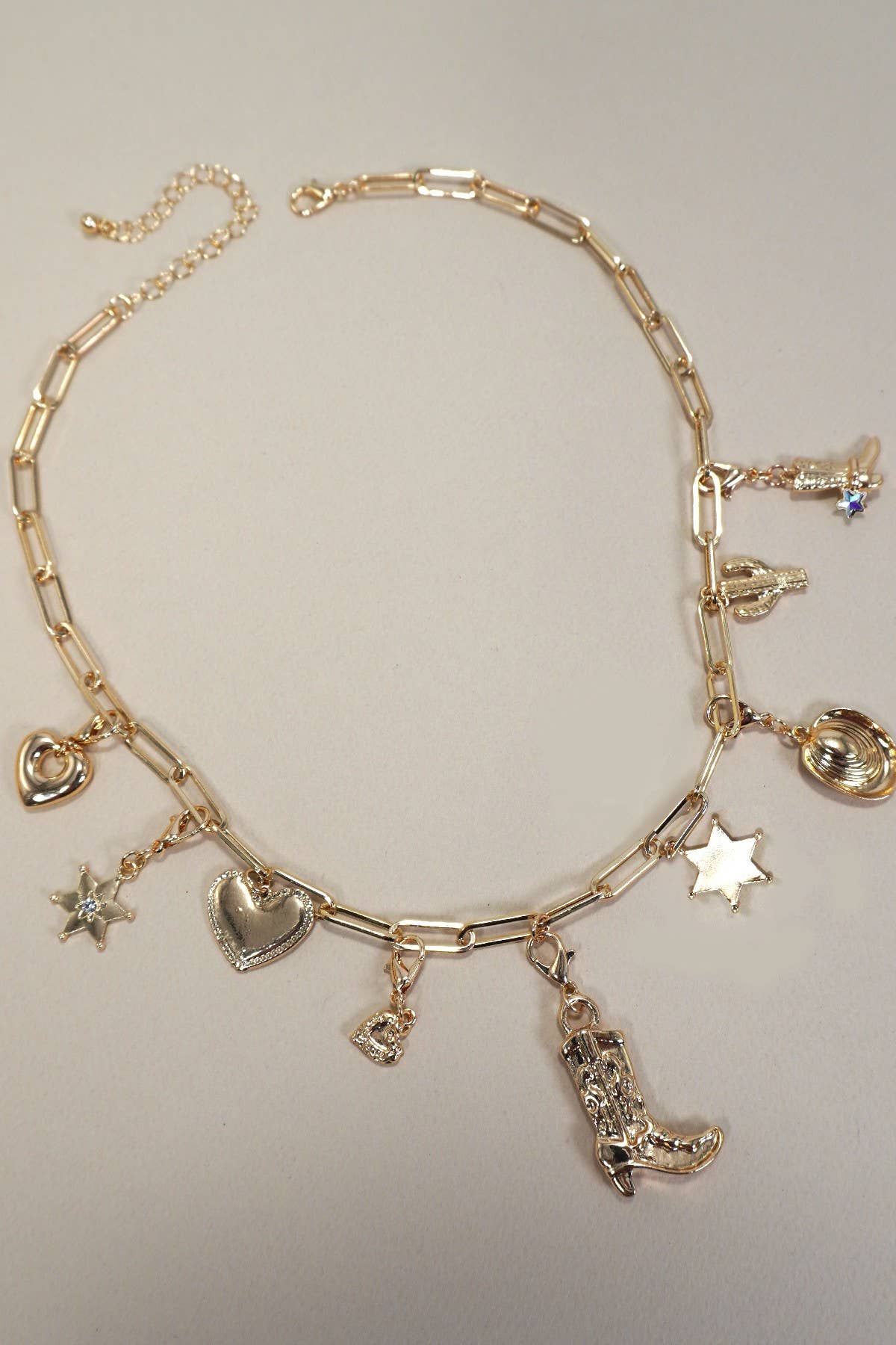 Western Boot Hat Charm Necklace - Nifty Decor & More