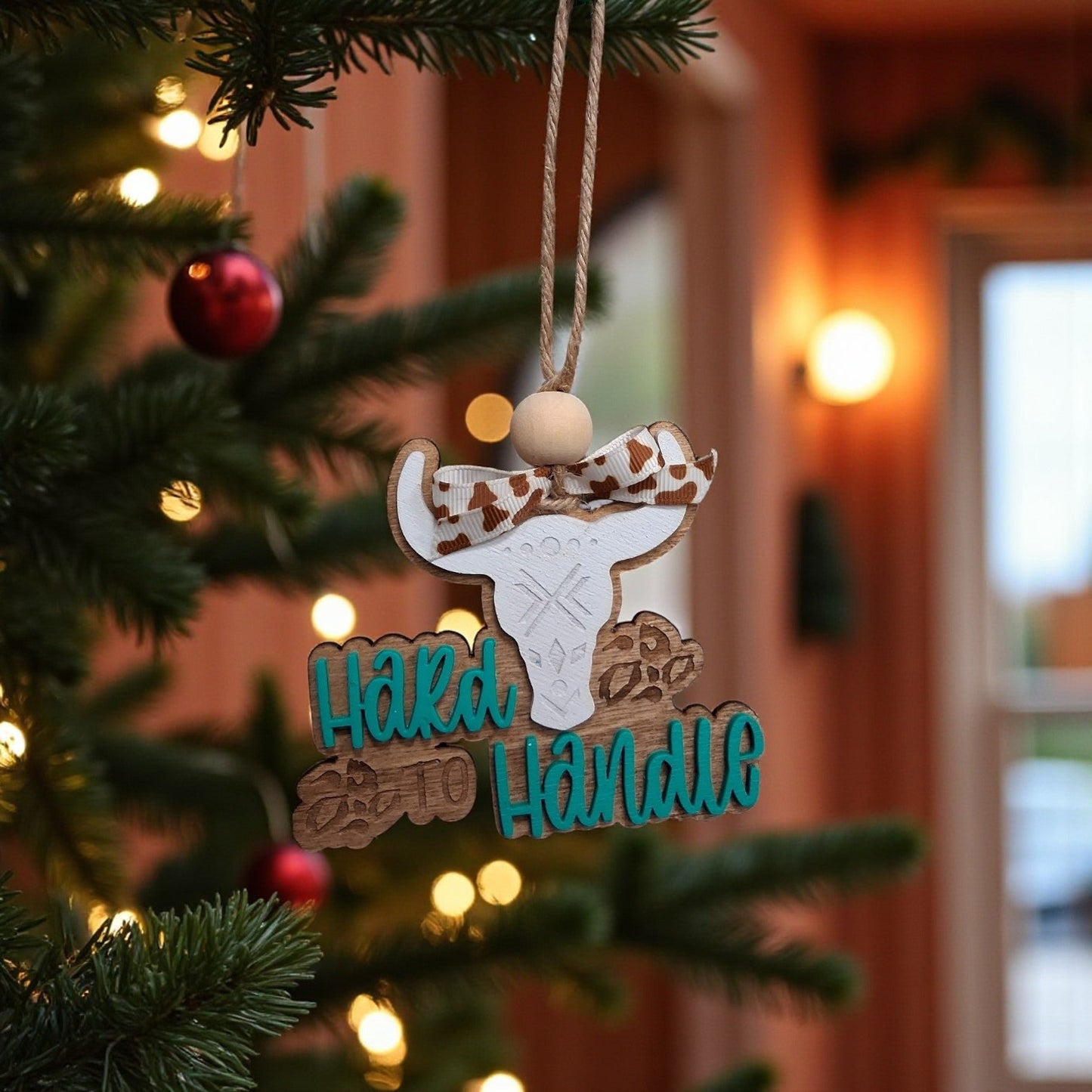 Western Hard To Handle Ornaments Christmas Ornament Hard To Handle Skull