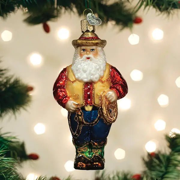 Western Santa Ornament - Nifty Decor & More