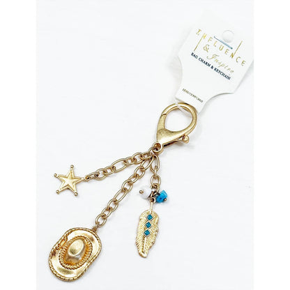 Western Style Bag Charms, Rustic Mixed Design Accessory for Bags and Keys, Unique Gift for Cowgirls and Cowboys Keychains