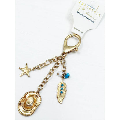 Western Style Bag Charms, Rustic Mixed Design Accessory for Bags and Keys, Unique Gift for Cowgirls and Cowboys Keychains