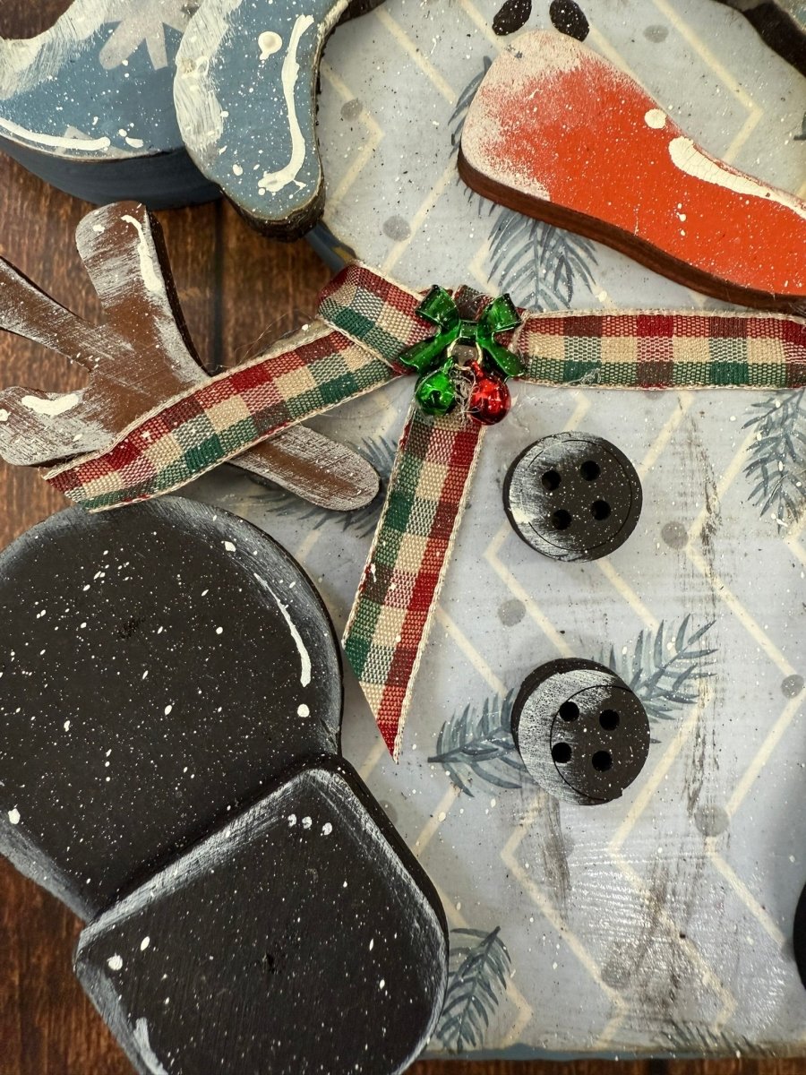 Whimsical Sitting Snowman - Nifty Decor & More