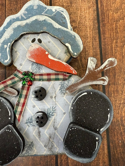 Whimsical Sitting Snowman - Nifty Decor & More