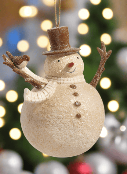 Whimsical Snowman 4.75" Ornament by Raz Imports - Nifty Decor & More