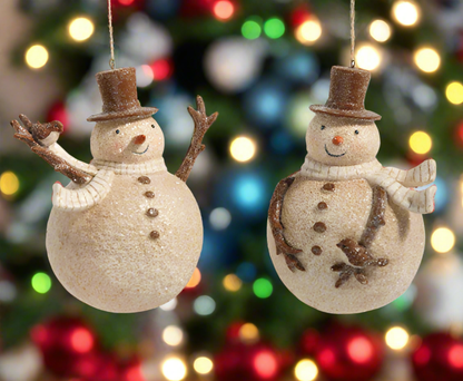 Whimsical Snowman 4.75" Ornament by Raz Imports - Nifty Decor & More