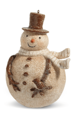 Whimsical Snowman 8" Ornament by Raz Imports - Nifty Decor & More