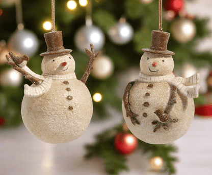 Whimsical Snowman 8" Ornament by Raz Imports - Nifty Decor & More