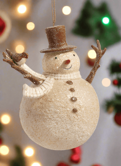 Whimsical Snowman 8" Ornament by Raz Imports - Nifty Decor & More