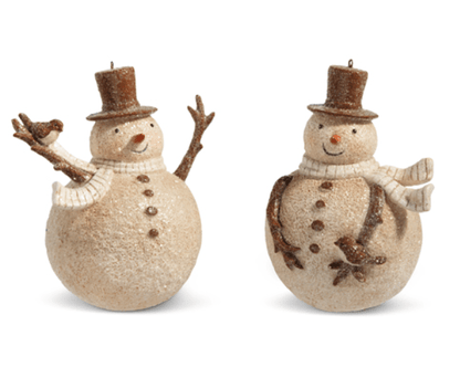 Whimsical Snowman 8" Ornament by Raz Imports - Nifty Decor & More