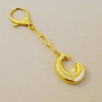 Whimsy Balloon Letter Initial Bag Charm, Fun Preppy Keychain Accessory, Stylish Bag Decoration, Perfect Gift Idea Keychains C