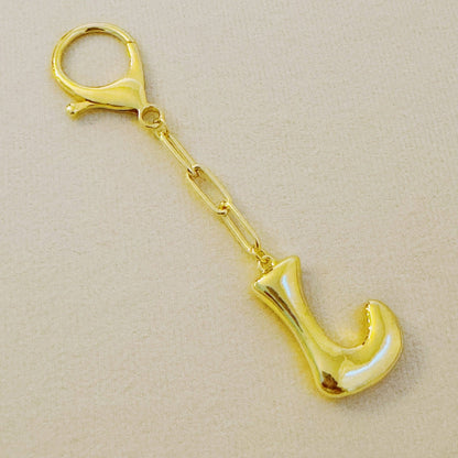 Whimsy Balloon Letter Initial Bag Charm, Fun Preppy Keychain Accessory, Stylish Bag Decoration, Perfect Gift Idea - Nifty Decor & More