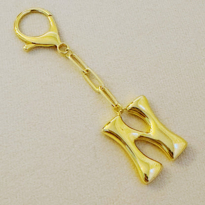 Whimsy Balloon Letter Initial Bag Charm, Fun Preppy Keychain Accessory, Stylish Bag Decoration, Perfect Gift Idea Keychains N