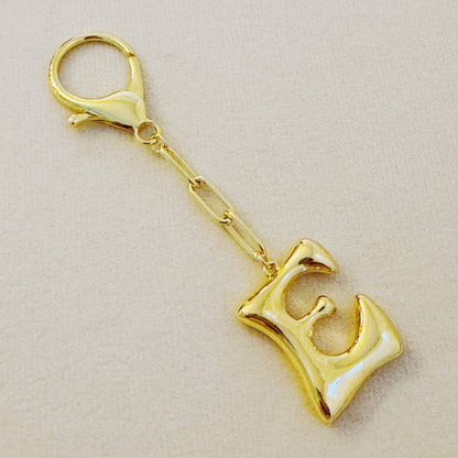 Whimsy Balloon Letter Initial Bag Charm, Fun Preppy Keychain Accessory, Stylish Bag Decoration, Perfect Gift Idea Keychains E