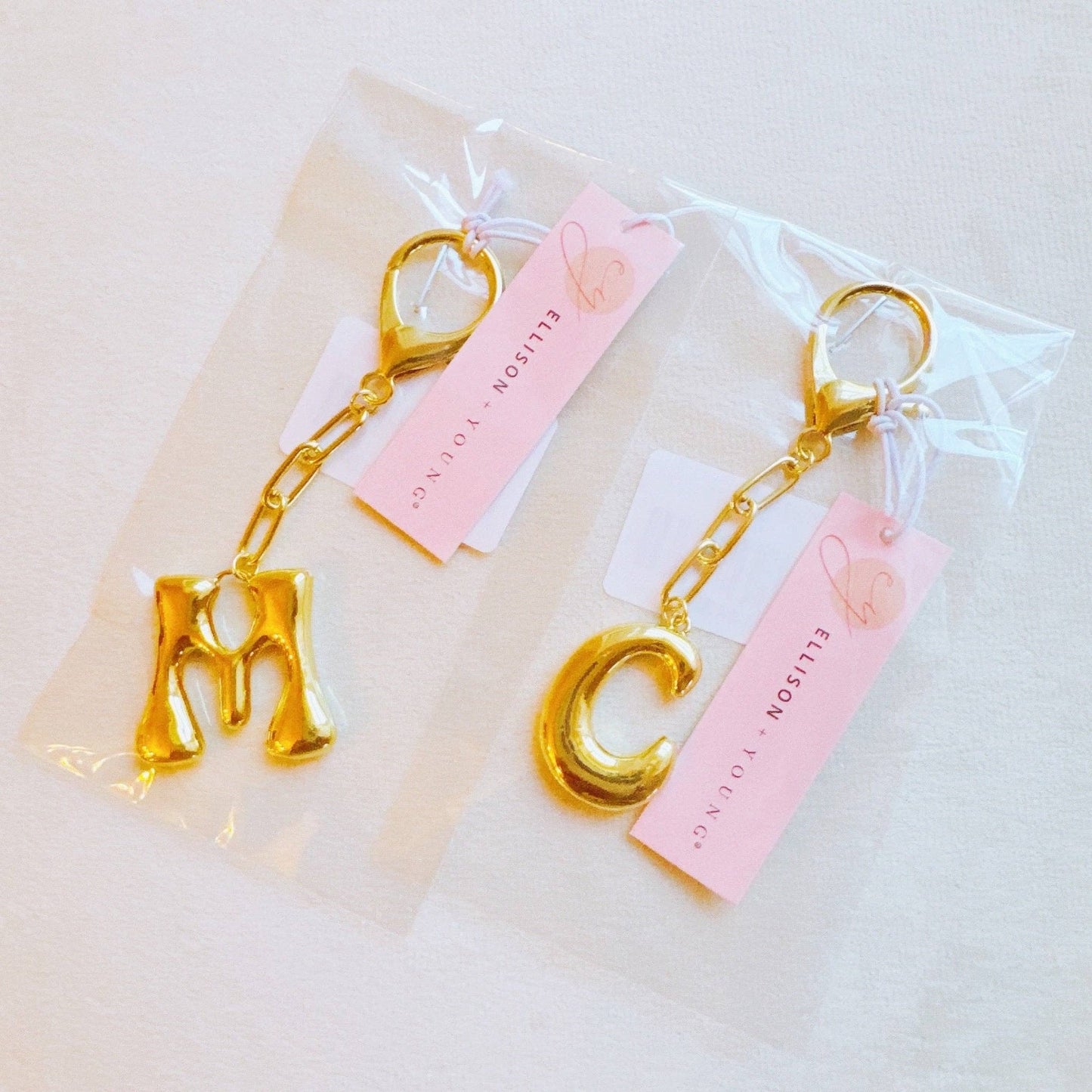Whimsy Balloon Letter Initial Bag Charm, Fun Preppy Keychain Accessory, Stylish Bag Decoration, Perfect Gift Idea - Nifty Decor & More