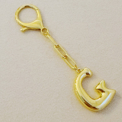 Whimsy Balloon Letter Initial Bag Charm, Fun Preppy Keychain Accessory, Stylish Bag Decoration, Perfect Gift Idea - Nifty Decor & More