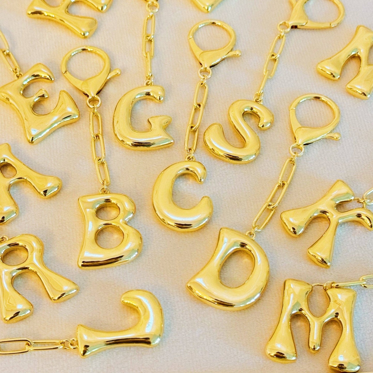 Whimsy Balloon Letter Initial Bag Charm, Fun Preppy Keychain Accessory, Stylish Bag Decoration, Perfect Gift Idea - Nifty Decor & More